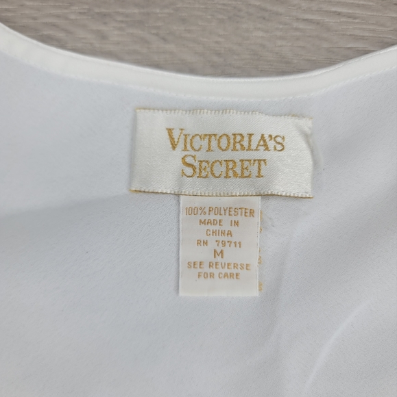 Victorias secret gold label vintage layered sheer floral embroidered crop top M - Picture 6 of 7